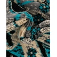 thumbnail image 4 of Unique Loom Taftan Collection Area Rug - Oasis (6' 1" x 9' Rectangle Turquoise/Black), 4 of 7