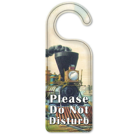 Do Not Disturb Door Knob Hanger Sign - Currier & Ives: Express Train