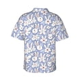 thumbnail image 4 of Xecao Rabbit And Floral print Hawaiian shirt - a stylish short-sleeve button-down for men, perfect for casual beach and tropical outings., 4 of 9