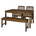 thumbnail image 1 of Acacia Wood Simple Patio 4-Piece Dining Set - Dark Brown, 1 of 3