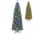 thumbnail image 1 of Gymax 7.5 FT Artificial Xmas Tree w/ 724 Branch Tips 250 LED Lights 9 Lighting Modes, 1 of 10