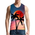 thumbnail image 4 of IROINNID Round Neckline Tank Tops For Men Sleeveless Sports Tank Tops Vest Pullover Graphic Print Tops, 4 of 6