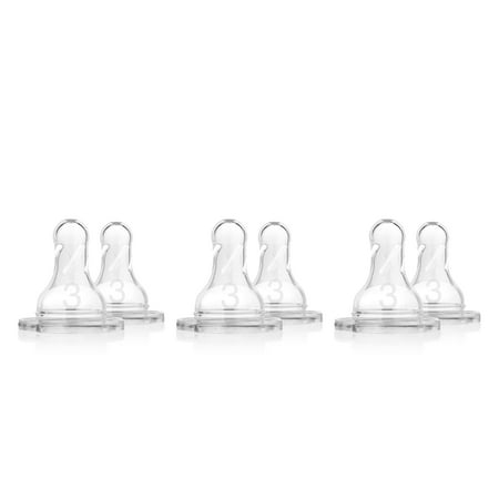 Dr Browns Nipple - Dr. Brown's Original Bottle Nipple, Level 3 (6m+, Fast Flow), 6 Count