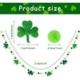thumbnail image 2 of 8.2Ft St. Patrick's Day Felt Pom Pom Banner Lucky Shamrock Garland Green White Pom Ball Clover Decorative Irish Hanging Bunting Garland for St. Patrick's Day Home Mantel Wall Decor, 2 of 7