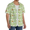 thumbnail image 2 of Naloa Cartoon Duck Men's Loose Fit Cuban Collar Short-Sleeve Shirt, Hawaiian Shirts, Mens Shirts Casual for Everyday Wear Outings-3X-Large, 2 of 5