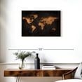 thumbnail image 3 of Elephant Stock Aged World Map Xxxiv Wall Art - Horizontal Canvas Wall Art - Living Room Wall Decor - Map Canvas - Black And Brown Decor - 30" x 20", 3 of 8