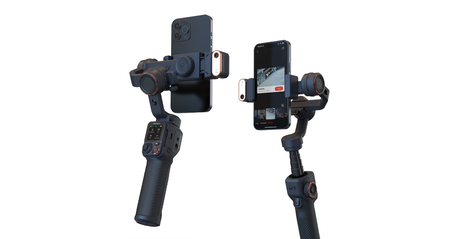 Gimbal Hohem ISteady M7 Per Smartphone – 3 Assi, Telecomando Staccabile, Tracciamento AI 2MP, Asta 193mm, Luce RGB