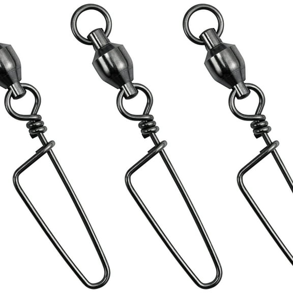 Dr.Fish 20 Pack Fishing Ball Bearing Swivel with Coastlock Snap
