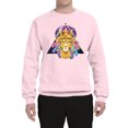thumbnail image 2 of Wild Bobby, Lion Throne King Crown Animal Lover Unisex Crewneck Graphic Sweatshirt, Light Pink, Small, 2 of 3