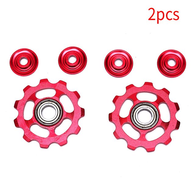 2pcs New 11T Ultralight MTB Aluminum Alloy Bike Bearing Jockey Wheel Rear Derailleur Pulleys Outdoor Bicycle Parts He Qiyong unisex