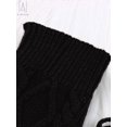 thumbnail image 4 of Gustave Women Thigh High Socks Extra Long Over the Knee Cotton Knit Warm Thick Tall Long Boot Stockings Leg Warmers, Black, 4 of 6