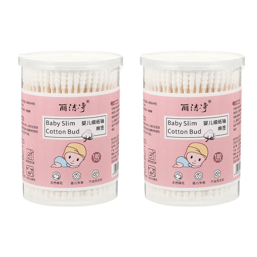 NUOLUX Cotton Swabs Buds Swab Baby Tips Ear Safety Double Makeup Wooden