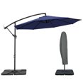 thumbnail image 1 of Outsunny 9.6ft Garden Parasol Sun Shade Banana Umbrella Cantilever Navy Blue, 1 of 10