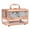 Rose Gold Clear White Marble, variant on Impressions Vanity Savvy Lux Makeup Travel Case with Flip Top Mirror (Rose Gold Clear White Marble)