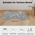 thumbnail image 4 of Unique Bargains Dog Food Mat Super-Absorbent Pet Feeding Mat Dog Mat for Food and Water Bone Shaped Dog Placemat Water Bowl Mat with Non-slip Backing Gray, 4 of 7