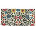 thumbnail image 7 of Yayeee Kitchen Curtains Tier Set of 2 Light Filtering 57"x24" Over Sink Window Panels, Vibrant Floral, 7 of 7