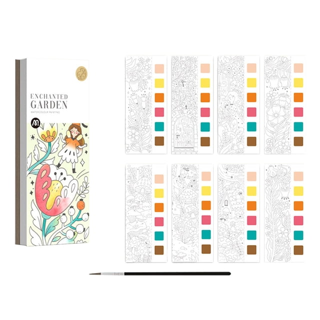 Libro de pintura de acuarela Sunnimix juguete de artes de dibujo con pincel de pintura Estilo C