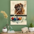 thumbnail image 3 of Leonberger Dog Canvas – Billiards Canvas Print of Funny Leonberger Dog Wall Art, Billiards Sports Wall Decor, Home Decor, Dog Lover, 3 of 5