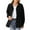 Black, variant on Waffle Knit Jackets for Women Trendy Fall Casual Button Down Long Sleeve Shirt Outerwear Coat with Pocket (XL, Red)