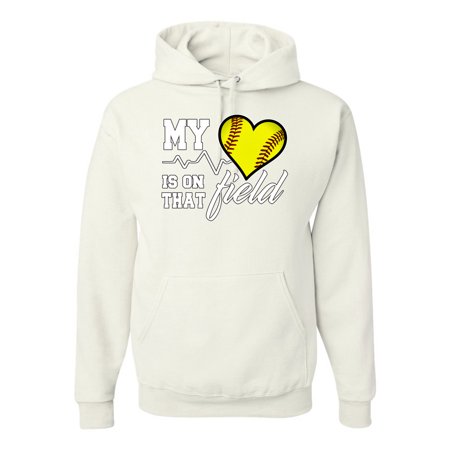 Wild Bobby, My Heart Is On That Tennis Field, Sports, Unisex Graphic Hoodie Sweatshirt, White, Large