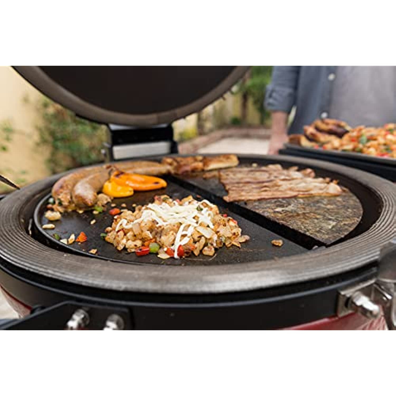 Half Moon Cast Iron Reversible Grill Griddle for 18 in. Classic Joe™