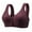 Purple, variant on Pretty Comy Plus Size Front Closure Bra, Perfect Wireless Cotton Sleep Bras for Women