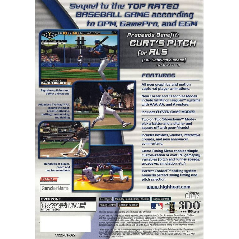 HIGH HEAT 2003 PS2 ソフト USE PS2 The Best Takaramono High Heat Major League Baseball