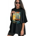 thumbnail image 3 of Plus Size Shirt for Women Oversized Black Tops for Women Short Sleeves Shirt for Women Ship1 T Shirt Crewneck Shirt for Women M, 3 of 5