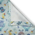thumbnail image 6 of Ambesonne Cartoon Valance & Curtain, Crestcent Moon with Stars, 55"x30", Pale Violet Blue Yellow, 6 of 6