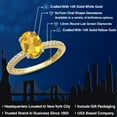 thumbnail image 2 of Gem Stone King 14K Two Tone Gold Yellow Citrine and Lab Grown Diamond Engagement Ring for Women | 1.66 Cttw | Oval 9X7MM | Gemstone November Birthstone | Size 8, 2 of 6