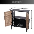 thumbnail image 4 of Under Sink Cabinet with U-Shaped Cut-Out, Double Vented Doors, Black and Brown - Bergen Collection, 4 of 9