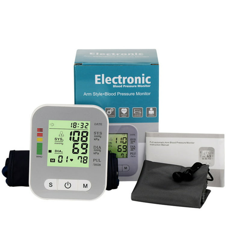 Digital Automatic Upper Arm Blood Pressure Monitor BP Cuff Machine Pulse  Meter