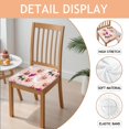 thumbnail image 2 of Halloween Ghosts Pumpkins and Bats Seat Covers for Dining Room Chairs Set Of 4,Stretch Printed Washable Chair Seat Cover with Elastic Ties and Button,Removable Waterproof Couch Cushion Covers, 2 of 6