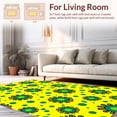 thumbnail image 2 of ODIKA 4'x6' Machine Washable Non-Slip Area Rug, Retro Floral Animal High Traffic Rug, Yellow, 290945, 2 of 7