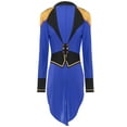 thumbnail image 3 of Sxiwei Women's Steampunk Gothic Jacket Vintage Victorian Halloween Tailcoat Deep V Neck Outerwear Royal Blue XL, 3 of 5