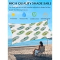 thumbnail image 3 of Green Leaves Sun Shade Sail 8' x 10', Blue Leaf Abstract Plant Gradient Modern Rectangle Outdoor Sunshade Canopy, Waterproof UV Block Patio Covers for Garden Yard Beach, 3 of 9