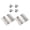 Brushed, variant on Pair of 2 Heavy Duty Steel Spring Hinges auto Closing Door Hinge Bi Directional Opening for Exterior Door Use