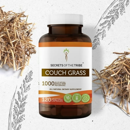 Secrets Of The Tribe Couch Grass Capsules Dietary Supplement, Natural Herbal Capsules for Urinary Health Support, Couch Grass (Elymus repens) Dried Root, 120 Capsules