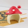 thumbnail image 6 of Uanit Pink Mushroom House Resin Ornaments Hamster Jumping Hideout Pet Hamster Decor Pet Enclosure Small Animal Homes and Habitats, 6 of 7