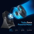 thumbnail image 3 of Ventilador circulador de aire NEXAIR Portable Turbo de 3 velocidades, rango de 25 pies, 3 of 7