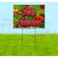 thumbnail image 1 of Feliz Navidad (18" x 24") Yard Sign, Includes Metal Step Stake, 1 of 6