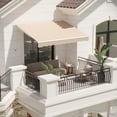 thumbnail image 2 of AECOJOY 8.2' x 6.5' Manual Retractable Patio Awning,Outdoor Awning Retractable Sunshade Shelter-Beige, 2 of 9