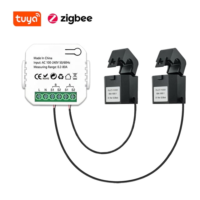 Intelligent Energy Meter Solar PV System Power Production Consumption Bidirectional Monitoring Meter Mobilephone APP Control Power Monitor with CT