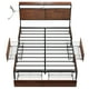 thumbnail image 4 of Cama Matrimonial FABATO con cabecera, cajones y Luces LED USB, 4 of 6