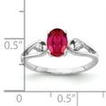 thumbnail image 2 of Primal Gold 14 Karat White Gold 7x5mm Oval Ruby and A Diamond Ring, 2 of 4