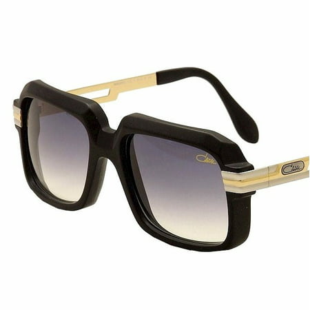 Cazal Legends 607/2 011SG Matte Black/Gold Silver Retro Fashion Sunglasses 56mm