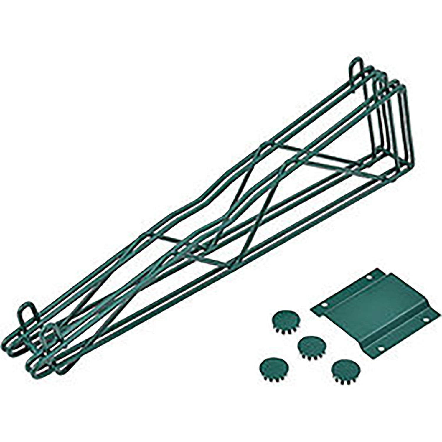 Nexel Poly-Green Fixed Double Shelf Wall Mount Bracket 21""D