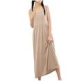 thumbnail image 5 of HomeGardon Nightgowns for Women,Women's Sleepwear,Women's Round Neck Solid Color with Chest Cushion Loose and Comfortable Plus Size Home Skirt,M-XXL, 5 of 7