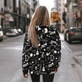 thumbnail image 3 of COEQINE Sweatshirts Pullover Women's Hoodies Oversized Long Sleeves Fashion Y2K Casual Wear Crewneck Loose Fit Cozy Hooded Women Musical Instruments Fall Winter Outfits Clothes, 2XL, 3 of 7
