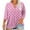 Pink, variant on Besolor Women's Plus Size 3/4 Sleeve Tops Polka Dots V Neck Tunic Shirts Casual Loose Going out Dressy Blouses
